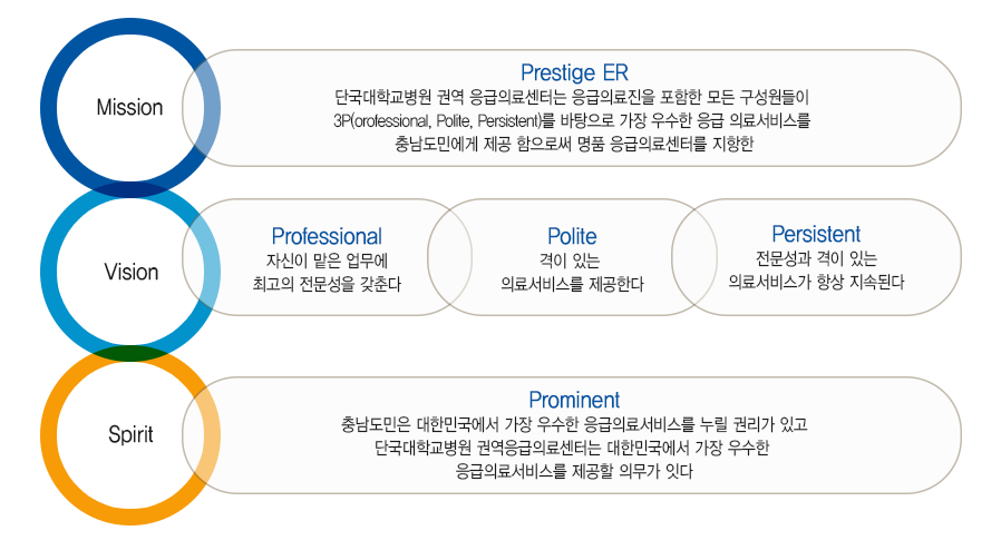 충남권역응급의료센터 미션/비전