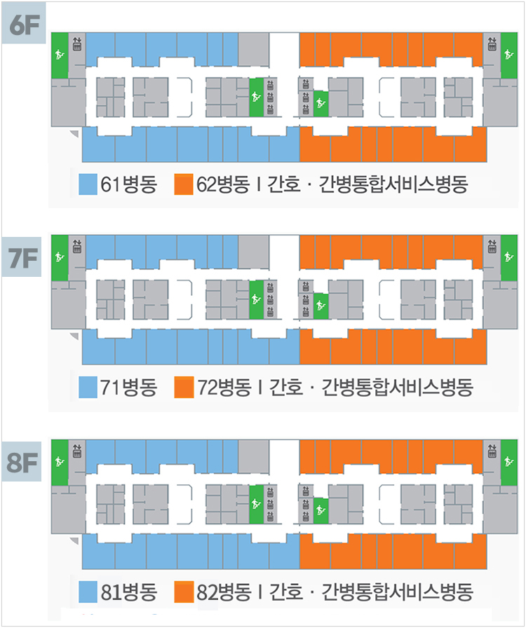 별관(암센터)병동 안내도