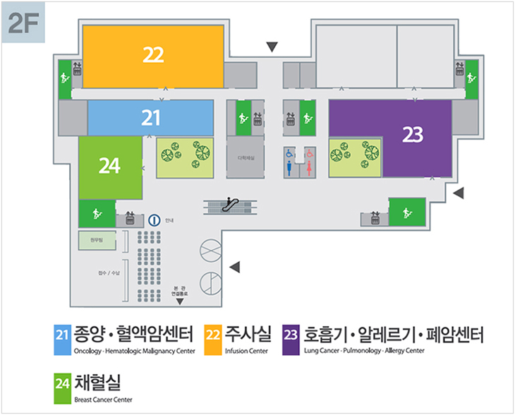 별관(암센터)2층안내도